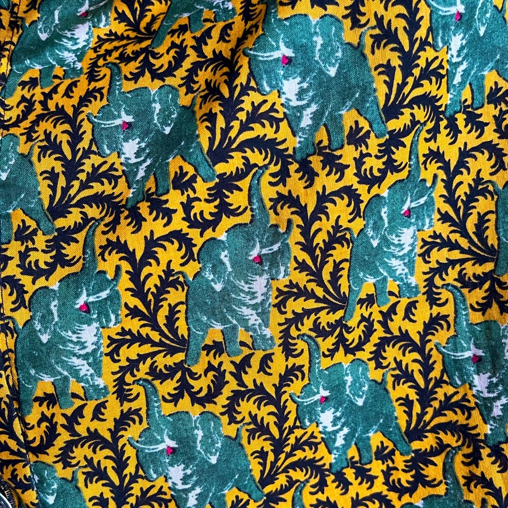 J. CREW Ruffled Elephant Print Blouse - Picture 12 of 15